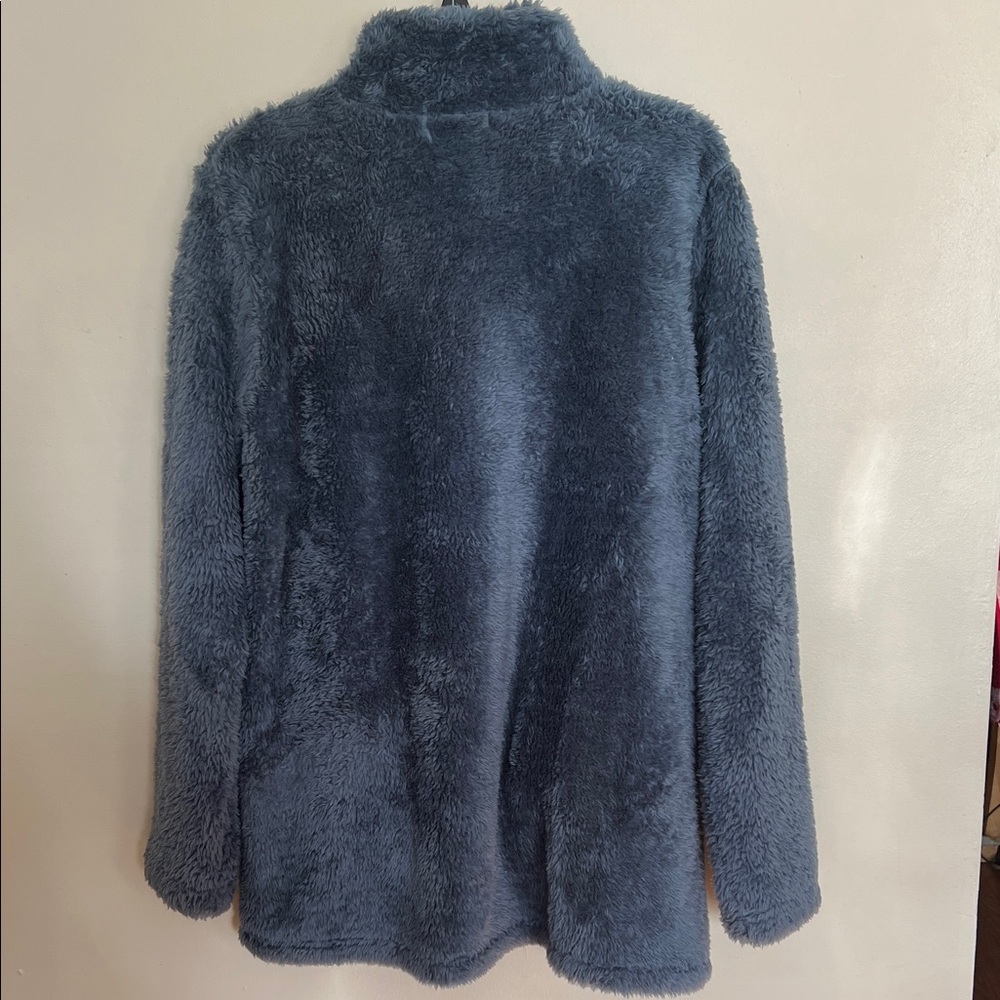 Zenana Outfitters Plush Blue Teddy Jacket - Picture 9 of 9